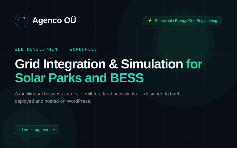 Agenco OÜ website